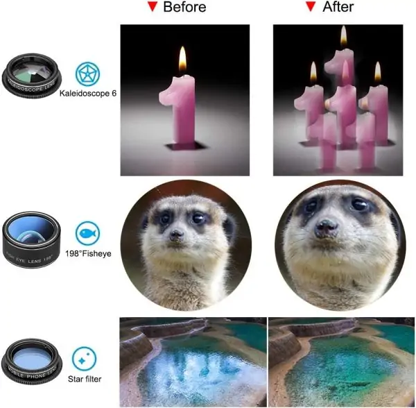 Cell Phone Camera Lens Kit, SEVENKA 18X Telephoto Lens with Remote Shutter, Tripod, Fisheye, Macro and Wide Angle Lens for iPhone 11 Pro Max X XS Max XR/8/7/6/6s Samsung Android Smartphone Black - Image 5
