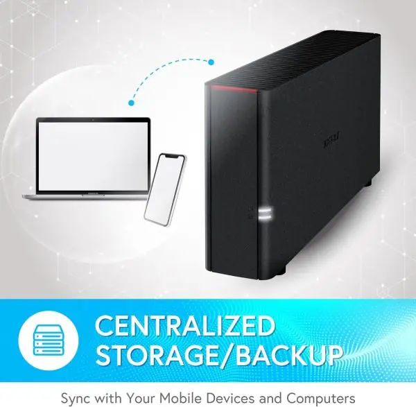 BUFFALO LinkStation 210 4TB 1-Bay NAS Network Attached Storage with HDD Hard Drives Included NAS Storage That Works as Home Cloud or Network Storage Device for Home - Image 3