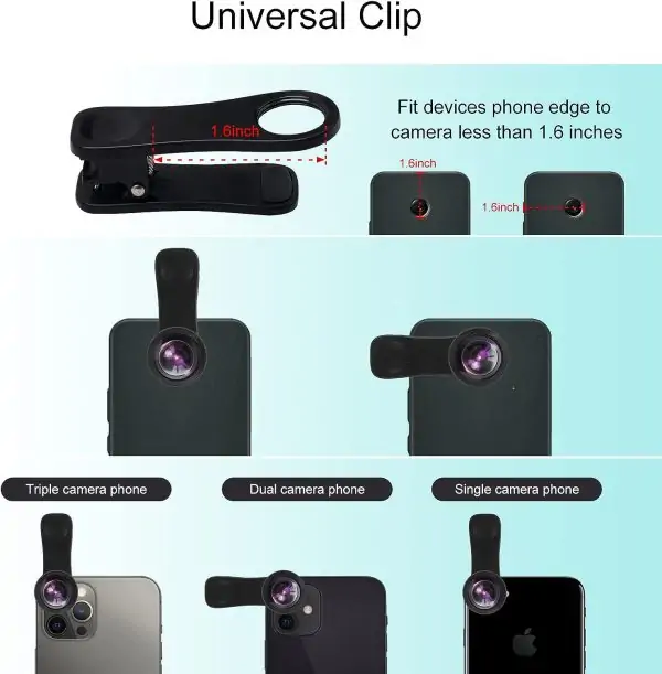 Cell Phone Camera Lens Kit,11 in 1 Super Wide Angle+ Macro+ Fisheye Lens +Telephoto+ CPL+3/6 Kaleidoscope+Starburst/Radial/Soft/Flow Filter Lens Compatible for iPhone X/8/7/6s/6 Plus, Samsung,Android - Image 8