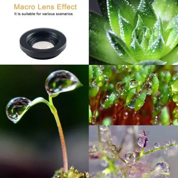 Cell Phone Camera Lens Kit, SEVENKA 18X Telephoto Lens with Remote Shutter, Tripod, Fisheye, Macro and Wide Angle Lens for iPhone 11 Pro Max X XS Max XR/8/7/6/6s Samsung Android Smartphone Black - Image 2