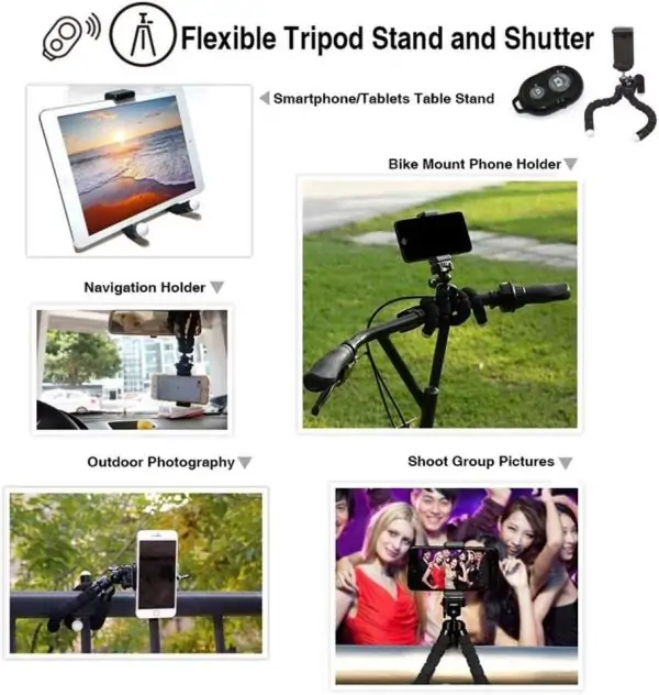 Phone Camera Lens Kit,4 in 1 Cell Phone Camera Lenses Kit - 18X Telescopic Lens + 198° Fisheye Lens + 0.36 Super Wide Angle Lens 15X Macro Lens - Image 4