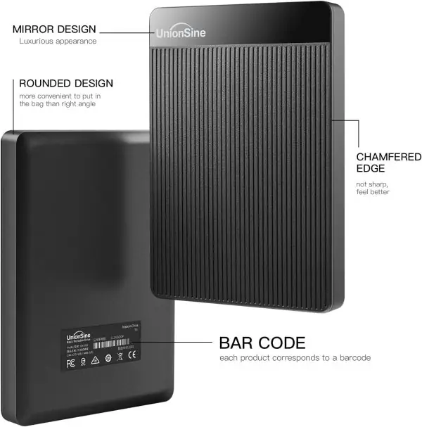 UnionSine 320GB 2.5" Ultra Slim Portable External Hard Drive HDD-USB 3.0 for PC, Mac, Laptop, PS4, Xbox one,Xbox 360,HD-2510(Black) - Image 14